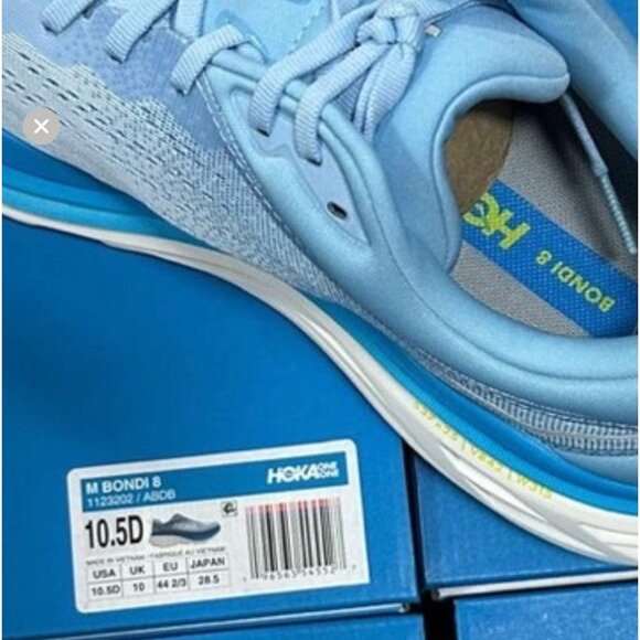 HOKA Bondi 8 Men’s 10.5 Supportive Cushioned Road Running Athletic Shoes - Picture 7 of 11